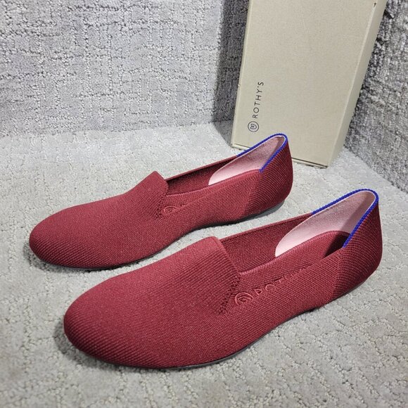 Rothy's The Loafer Women's Size 6 US Red Cinnamon Round Toe Slip On Flat Shoes - Picture 9 of 13